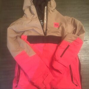 Kids Two-Tone Jacket - Pink and Tan